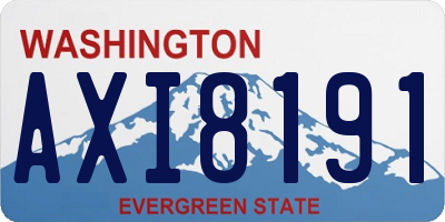 WA license plate AXI8191