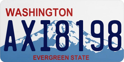 WA license plate AXI8198