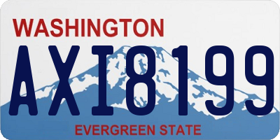 WA license plate AXI8199