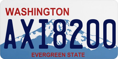 WA license plate AXI8200