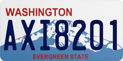 WA license plate AXI8201