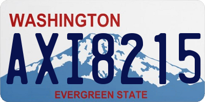 WA license plate AXI8215