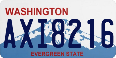 WA license plate AXI8216