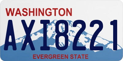 WA license plate AXI8221