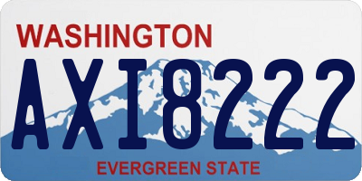 WA license plate AXI8222