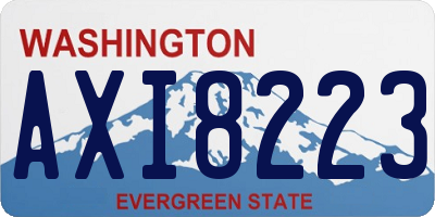 WA license plate AXI8223