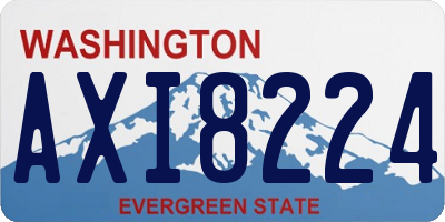 WA license plate AXI8224