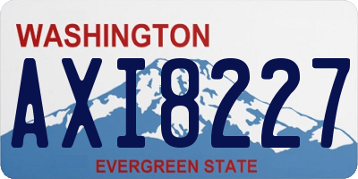 WA license plate AXI8227