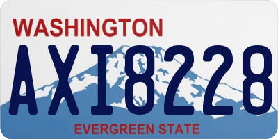 WA license plate AXI8228