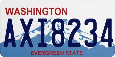 WA license plate AXI8234