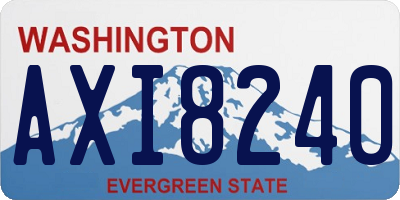 WA license plate AXI8240