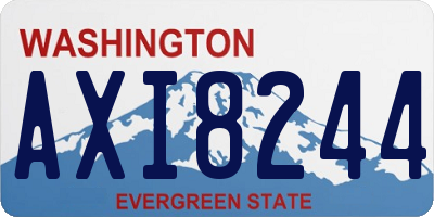 WA license plate AXI8244