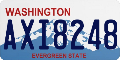WA license plate AXI8248
