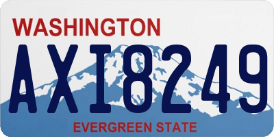 WA license plate AXI8249