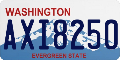 WA license plate AXI8250