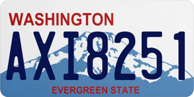 WA license plate AXI8251