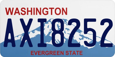 WA license plate AXI8252