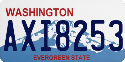 WA license plate AXI8253
