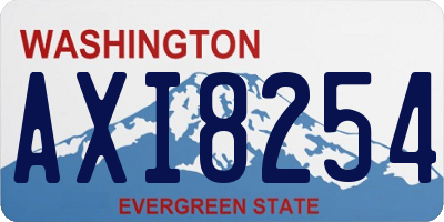 WA license plate AXI8254
