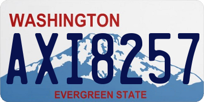 WA license plate AXI8257