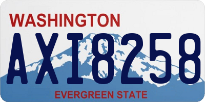 WA license plate AXI8258