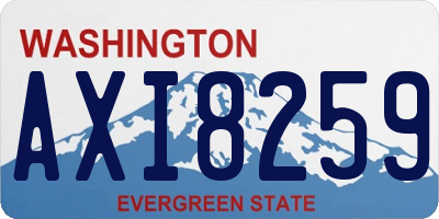 WA license plate AXI8259
