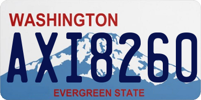 WA license plate AXI8260