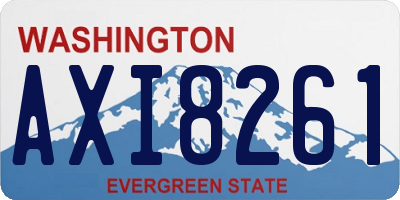 WA license plate AXI8261