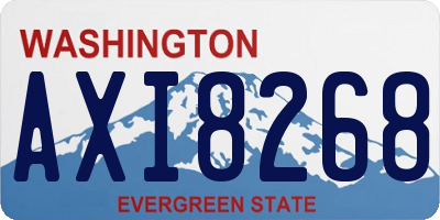WA license plate AXI8268