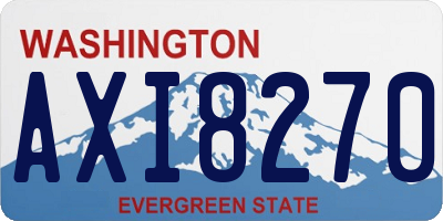 WA license plate AXI8270