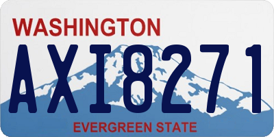 WA license plate AXI8271