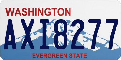 WA license plate AXI8277