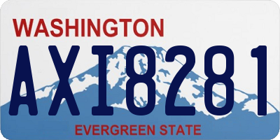 WA license plate AXI8281