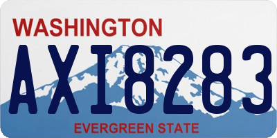 WA license plate AXI8283