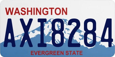 WA license plate AXI8284