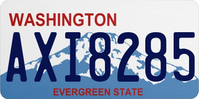 WA license plate AXI8285