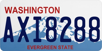 WA license plate AXI8288