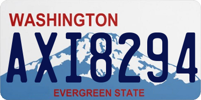 WA license plate AXI8294