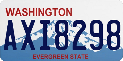 WA license plate AXI8298