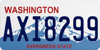 WA license plate AXI8299