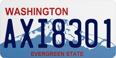 WA license plate AXI8301