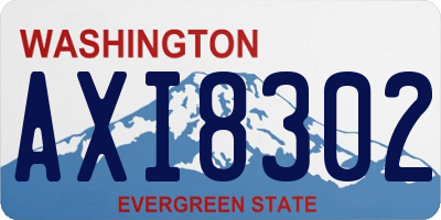 WA license plate AXI8302