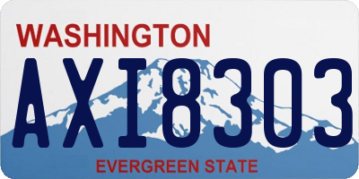WA license plate AXI8303