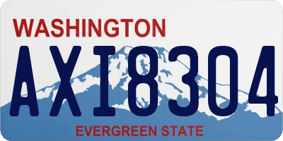 WA license plate AXI8304
