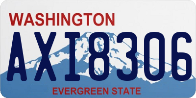 WA license plate AXI8306