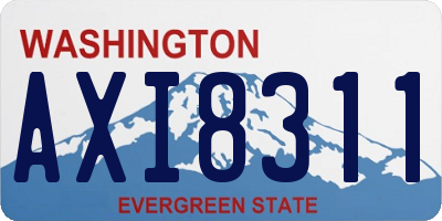 WA license plate AXI8311