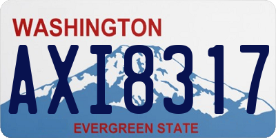 WA license plate AXI8317