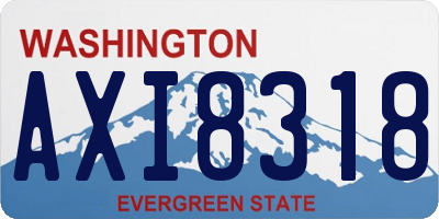 WA license plate AXI8318