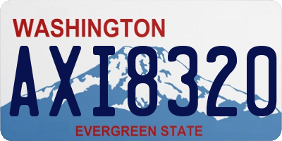 WA license plate AXI8320