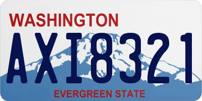 WA license plate AXI8321